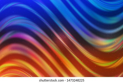Light Blue, Yellow vector layout with cosmic stars. Glitter abstract illustration with colorful cosmic stars. Pattern for astrology websites.