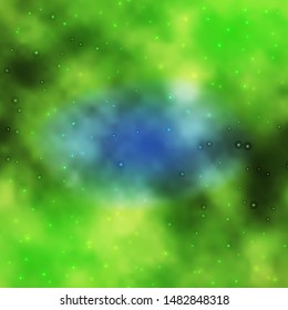 Light Blue, Yellow vector layout with bright stars. Colorful illustration with abstract gradient stars. Pattern for websites, landing pages.