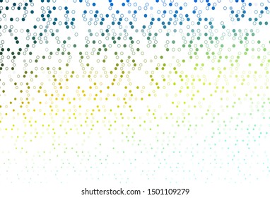 Light Blue, Yellow vector layout with circle shapes. Blurred bubbles on abstract background with colorful gradient. Design for posters, banners.