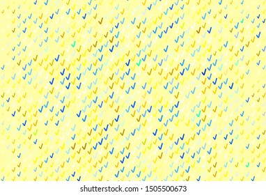 Light Blue, Yellow vector layout with wry lines. Glitter abstract illustration with wry lines. The best colorful design for your business.