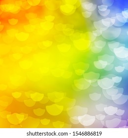 Light Blue, Yellow vector layout with circles. Modern abstract illustration with colorful circle shapes. Design for your commercials.