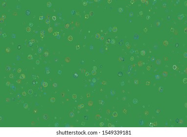 Light Blue, Yellow vector layout with restaurant food. Illustration with set of fresh food in doodle style. Template for meal cooking in kitchen.