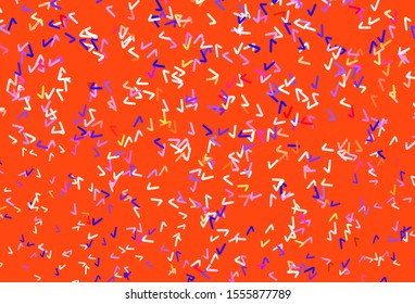Light Blue, Yellow vector layout with wry lines. Colorful illustration in simple style with gradient. Brand new design for your ads, poster, banner.