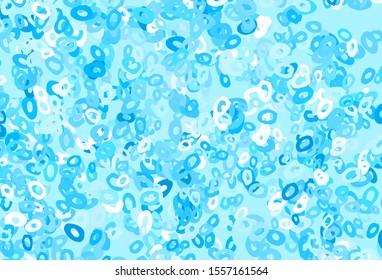 Light Blue, Yellow vector layout with circle shapes. Beautiful colored illustration with blurred circles in nature style. Pattern of water, rain drops.