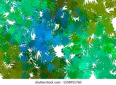 Light Blue, Yellow vector layout with flat lines. Shining colored illustration with sharp stripes. Pattern for ad, booklets, leaflets.