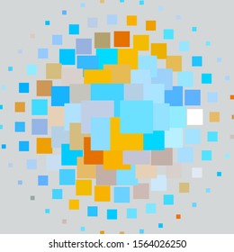 Light Blue, Yellow vector layout with lines, rectangles. Rectangles with colorful gradient on abstract background. Design for your business promotion.
