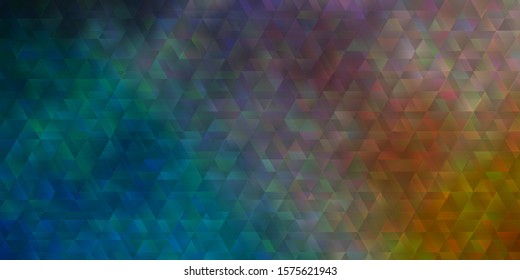 Light Blue, Yellow vector layout with lines, triangles. Smart design in abstract style with gradient triangles. Template for landing pages.