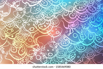 Light Blue, Yellow vector layout with restaurant food. Decorative shining illustration with food on abstract template. Design for ad, poster, banner of cafes or restaurants.