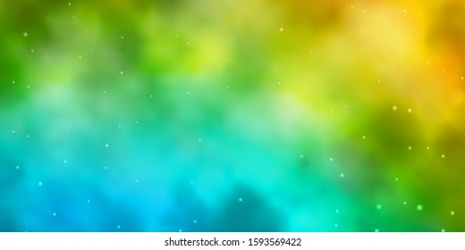 Light Blue, Yellow vector layout with bright stars. Colorful illustration with abstract gradient stars. Pattern for wrapping gifts.