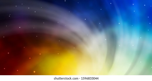 Light Blue, Yellow vector layout with bright stars. Blur decorative design in simple style with stars. Pattern for wrapping gifts.