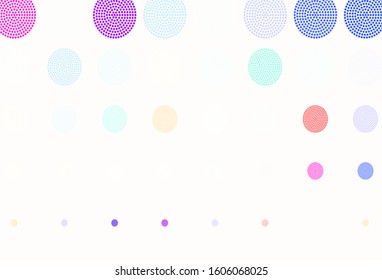 Light Blue, Yellow vector layout with circle shapes. Glitter abstract illustration with blurred drops of rain. New template for your brand book.