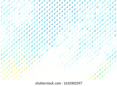 Light Blue, Yellow vector layout with bent lines. Brand new colorful illustration in simple style. A new texture for your  ad, booklets, leaflets.