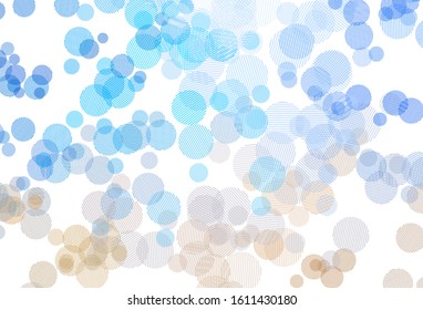 Light Blue, Yellow vector layout with circle shapes. Abstract illustration with colored bubbles in nature style. Pattern for ads, leaflets.