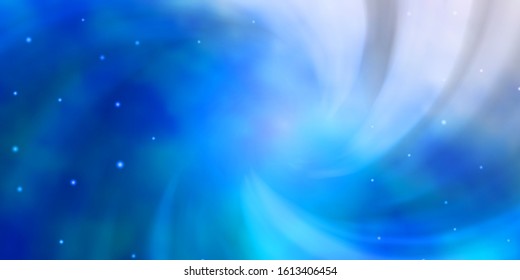 Light Blue, Yellow vector layout with bright stars. Colorful illustration in abstract style with gradient stars. Theme for cell phones.