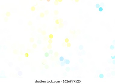 Light Blue, Yellow vector layout with circle shapes. Blurred bubbles on abstract background with colorful gradient. Pattern for beautiful websites.