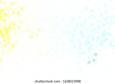 Light Blue, Yellow vector layout with flat lines, dots. Blurred decorative design in simple style with lines. Pattern for your busines websites.
