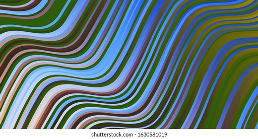 Light Blue, Yellow vector layout with curves. Colorful illustration with curved lines. Best design for your posters, banners.