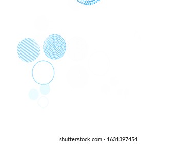 Light Blue, Yellow vector layout with circle shapes. Abstract illustration with colored bubbles in nature style. New template for your brand book.