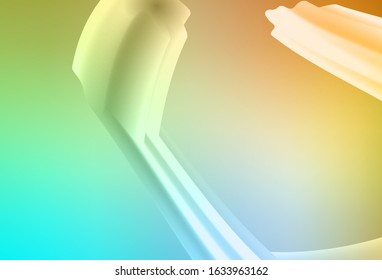 Light Blue, Yellow vector layout with bent lines. A circumflex abstract illustration with gradient. The best colorful design for your business.