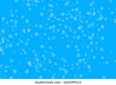 Light Blue, Yellow vector layout with restaurant food. Beautiful colorful illustration with food in doodle style. Doodle design for your business advert of cafes.