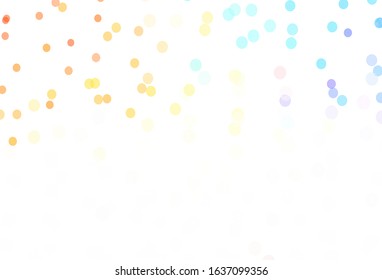 Light Blue, Yellow vector layout with bright snowflakes. Shining colorful illustration with snow on abstract template. New year design for poster, banner.