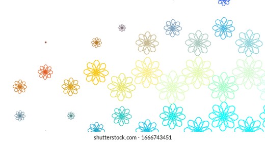 Light Blue, Yellow vector layout with curves. Illustration in abstract style with gradient curved.  Pattern for business booklets, leaflets