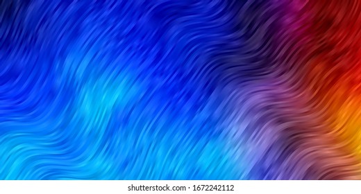 Diseño vectorial amarillo claro con arco circular. Ilustración colorida con líneas curvas. Patrón de anuncios, comerciales.