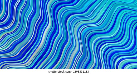 Light Blue, Yellow vector layout with circular arc. Colorful illustration in circular style with lines. Template for cellphones.