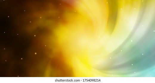 Light Blue, Yellow vector layout with bright stars. Colorful illustration in abstract style with gradient stars. Theme for cell phones.