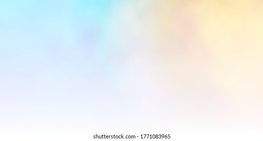 Light Blue, Yellow vector layout with cloudscape. Illustration in abstract style with gradient clouds. Pattern for your commercials.