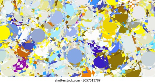 Diseño vectorial amarillo claro azul con formas triangulares. Ilustración abstracta inteligente con formas triangulares de estilo moderno. Patrón de fondo de pantalla.
