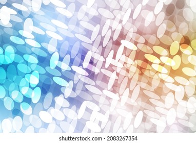 Light Blue, Yellow vector layout with circle shapes. Blurred decorative design in abstract style with bubbles. Design for poster, banner of websites.