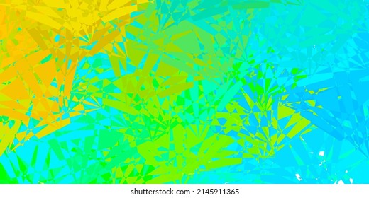 Light Blue, Yellow vector layout with triangle forms. Web material illustration with colorful abstract triangles. Design for your wallpapers.