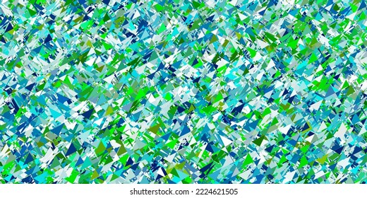 Light blue, yellow vector layout with triangle forms. Smart abstract illustration with triangle forms in modern style. Pattern for wallpapers.