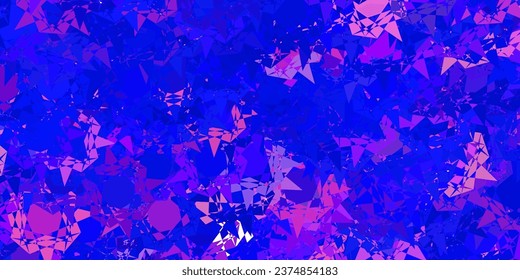 Light Blue, Yellow vector layout with triangle forms. Illustration with abstract colorful triangle shapes. Template for commercials.