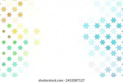 Light Blue, Yellow vector layout in New Year style. Colorful illustration with Christmas simbols and signs. Pattern for ads, poster, banner of books.
