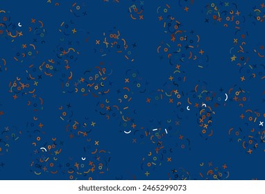 Light Blue, Yellow vector layout with algebra elements. Shining colorful illustration with isolated Digit signs. Pattern for ad, booklets, leaflets of education.