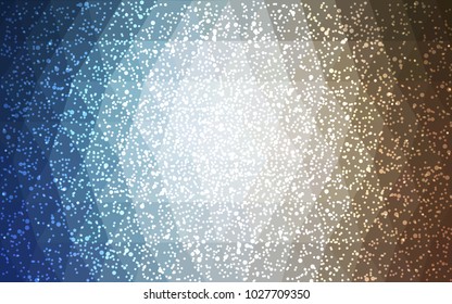 Light Blue, Yellow vector low poly crystal background with snowflakes. Polygon christmas design pattern . Low poly illustration of New Year celebration.