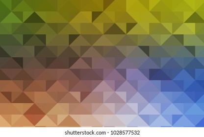 Light Blue, Yellow vector low poly template. A completely new color illustration in a vague style. The textured pattern can be used for background.