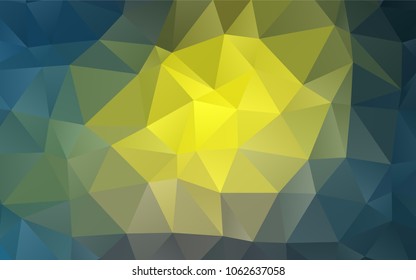 Light Blue, Yellow vector low poly template. Creative geometric illustration in Origami style with gradient. The completely new template can be used for your brand book.