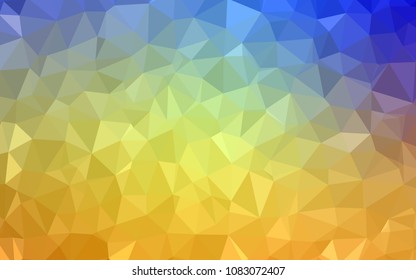 Light Blue, Yellow vector low poly texture. Colorful illustration in abstract style with triangles. A completely new design for your leaflet.