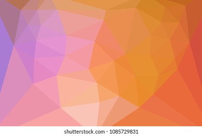 Light Blue, Yellow vector low poly texture with a heart in a centre. Illustration in Origami style with gradient. New template for your brand book.