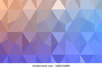 Light Blue, Yellow vector low poly cover. Elegant bright polygonal illustration with gradient. Triangular pattern for your design.