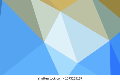 Light Blue, Yellow vector low poly texture. Triangular geometric sample with gradient.  Pattern for a brand book's backdrop.