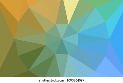 Light Blue, Yellow vector low poly layout with a diamond. Colorful abstract illustration with triangles. A completely new design for your leaflet.