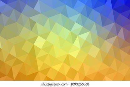 Light Blue, Yellow vector low poly cover. Glitter abstract illustration with an elegant triangles. A new texture for your web site.