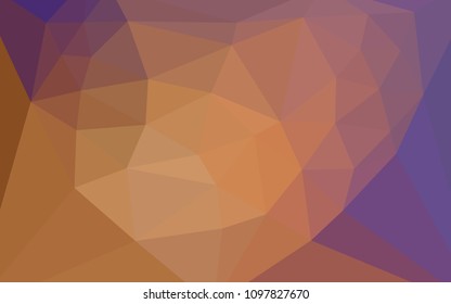Light Blue, Yellow vector low poly cover with a heart in a centre. Illustration in Origami style with gradient. Template for cell phone's backgrounds.