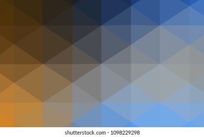 Light Blue, Yellow vector low poly texture. Geometric illustration in Origami style with gradient.  Brand-new style for your business design.