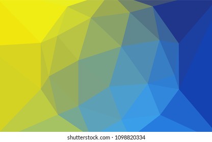 Light Blue, Yellow vector low poly cover. Colorful illustration in abstract style with triangles. Triangular pattern for your design.