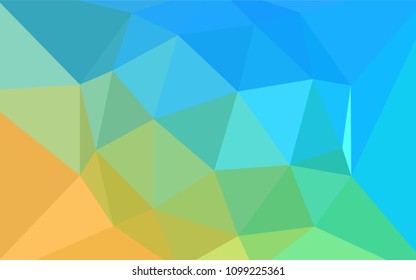 Light Blue, Yellow vector low poly texture. Colorful illustration in abstract style with triangles. Polygonal design for your web site.